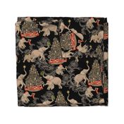 TOILE PACHYDERM HOLIDAY BLACK