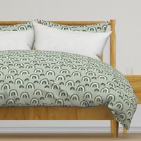 I wanna be a rainbow high in the sky cool abstract boho trend print sage gray green