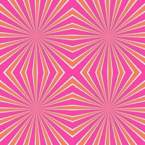 Hot pink, white and marigold abstract