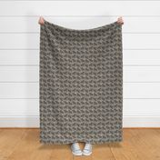Trotting Schipperke and paw prints - faux linen