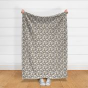 Trotting tailed Old English Sheepdogs - faux linen