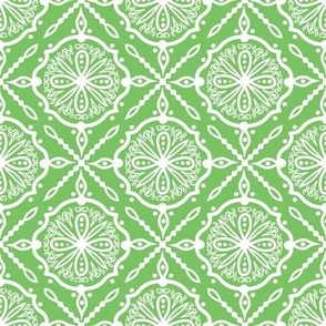 Mint Green Geometric  - Medium Scale