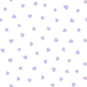 Purple Hearts on white