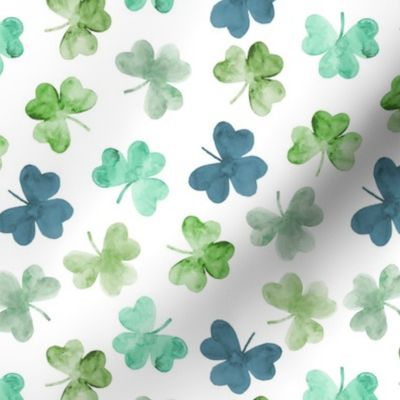 Watercolor Clovers - St. Patrick's Day