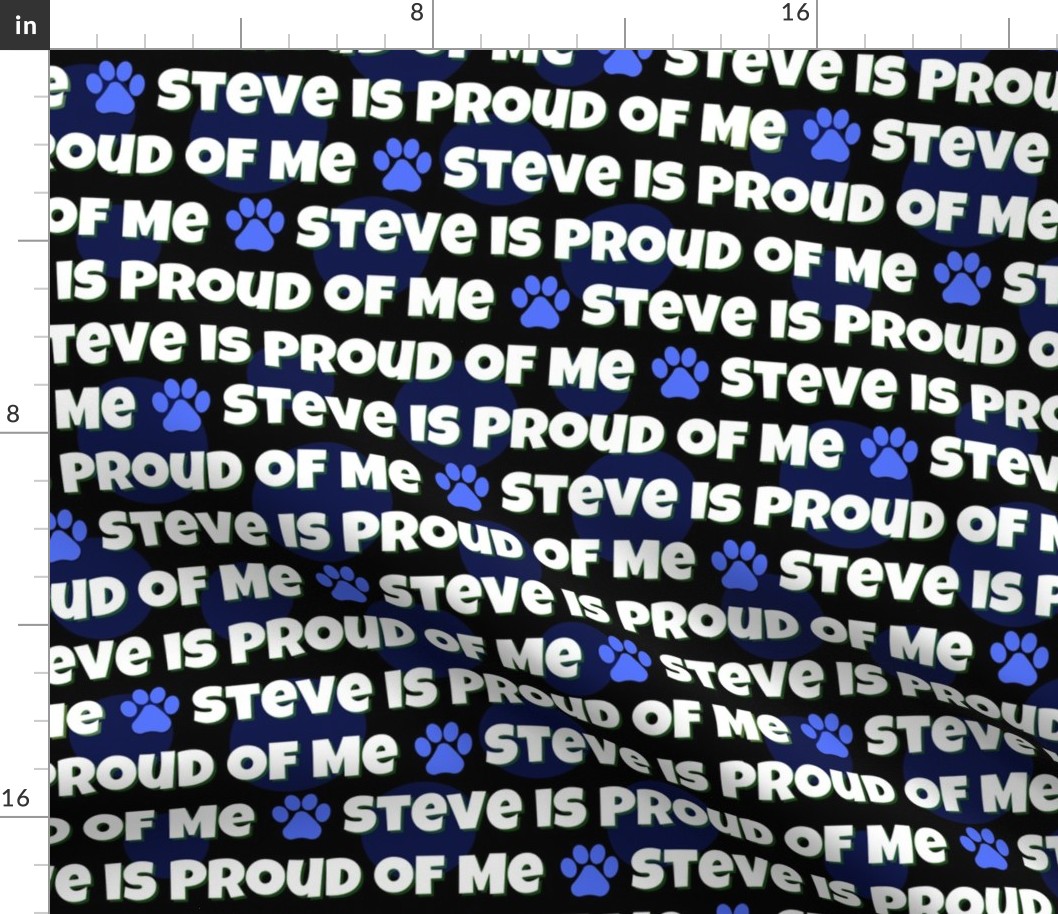 Steve is Proud of Me - large stripes on black