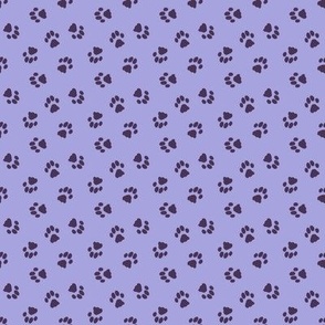 Plum Lilac kitty cat paw prints coordinate