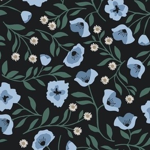 Nouveau Poppies - Calm Night { large scale }