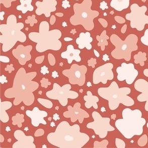 Terrazzo Ditsy Flower - Rosey Pink, Medium