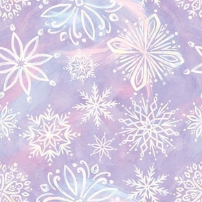Iridescent Snowflakes - Purple