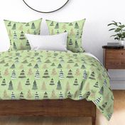 tree green linen bg