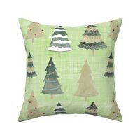 tree green linen bg