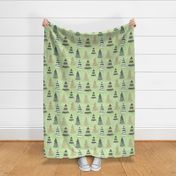 tree green linen bg