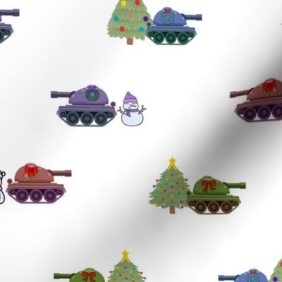 Tanks for Christmas - Little Boys Fabric