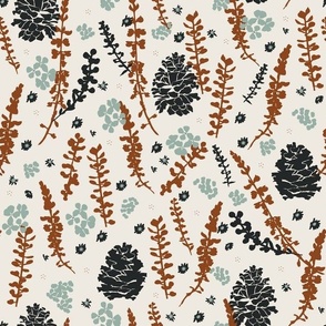 Forest Floor x Charcoal Pine Cones
