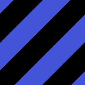Bold Memphis Diagonal Lines Blue Jumbo