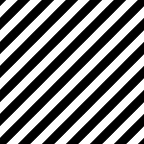 Bold Memphis Diagonal Lines Black and White
