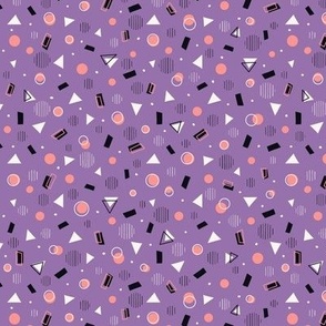 Pastel Memphis Confetti Purple Small