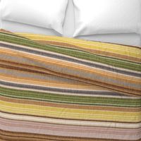 Southwest Serape Stripe - Faux Mexican Jerga Blanket in muted pink, rust, golden and gray tones