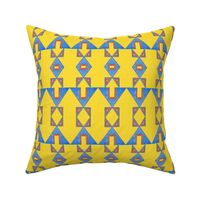 Arapaho Yellow Blue Tipis