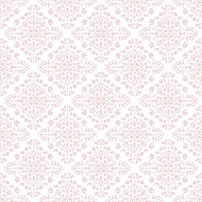 Decorative Diamond Medallions - Pink on White