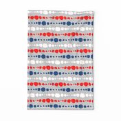 Wall Hanging / tea towel in red,white and  blue on a grey background - patriotic, 4th July, Independence Day,