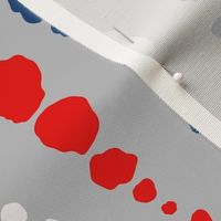 Wall Hanging / tea towel in red,white and  blue on a grey background - patriotic, 4th July, Independence Day,