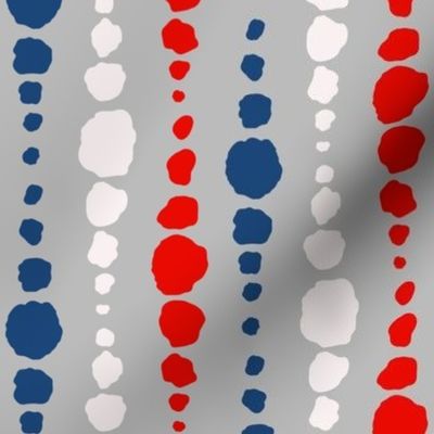 Wall Hanging / tea towel in red,white and  blue on a grey background - patriotic, 4th July, Independence Day,