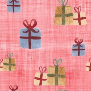 present red linen