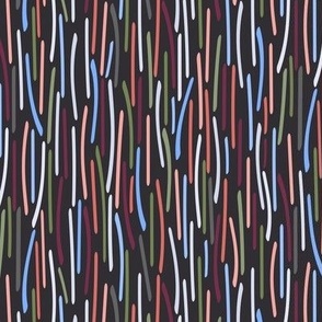 353 - Pick up sticks in tones of blues, plums and  charcoal - 100 pattern project: medium scale for fall inspired patchwork quilts, kids apparel, bag making and lampshades