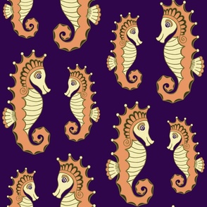 Orange Seahorse large scale