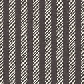 Rough Stripes // Ivory on Charcoal Gray