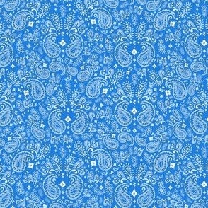 Bright Blue Bandana Print