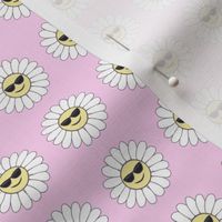 Cool daisies on pink