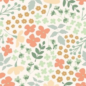 Tiny Floral Cream Pink