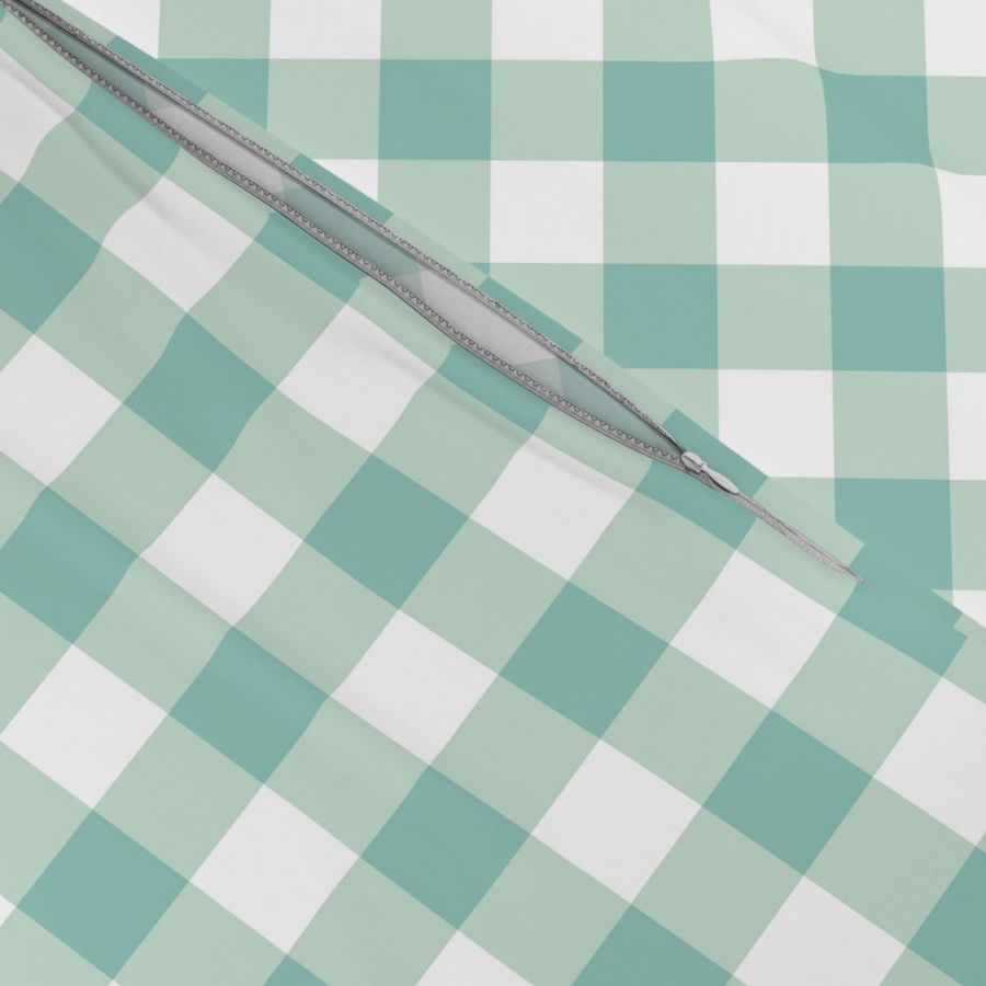 Gingham Soft Teal