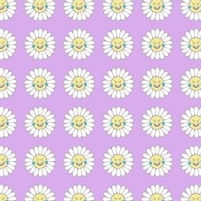 Laughing emoji daisies on mauve