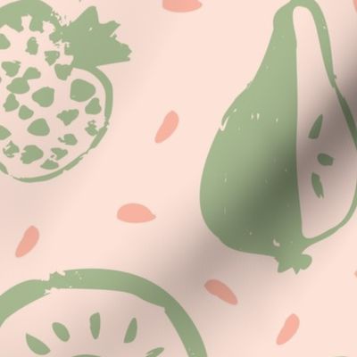 Fruits pattern pink