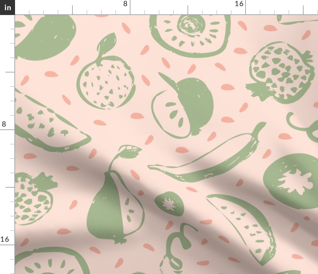 Fruits pattern pink