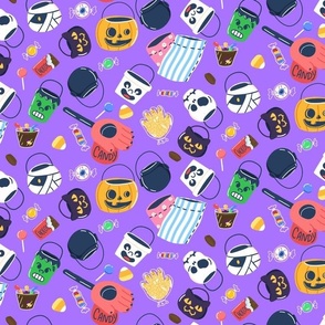 Halloween Buckets - Purple
