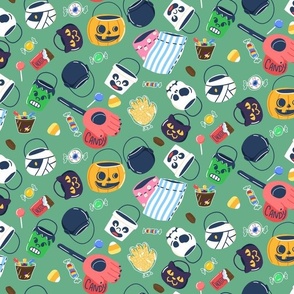 Halloween Buckets - Green