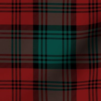 Kerr tartan, 3-stripe variant, 6" red muted