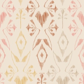 Christmas ikat in neutral colors on Cream Medium scale