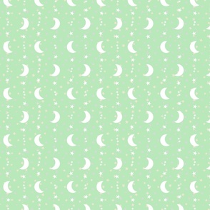 Baby Sheep Moon and Stars Green