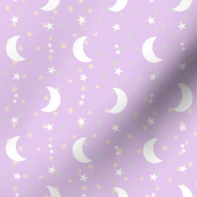 Baby Sheep Moon and Stars Violet