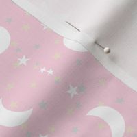 Baby Sheep Moon and Stars Pink