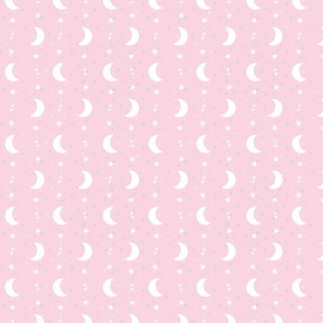 Baby Sheep Moon and Stars Pink