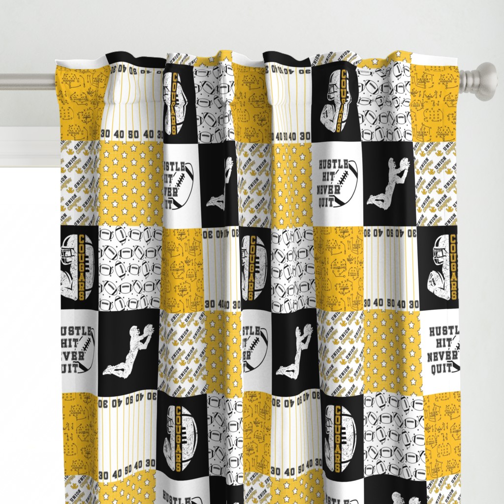 Football//Cougars - Wholecloth Cheater Quilt