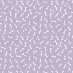 Hand Drawn Ditsy Dog Bones / Lilac