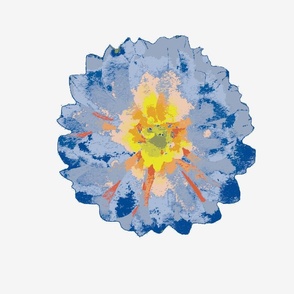 Shades of Blue Flower on Whitesmoke-ch