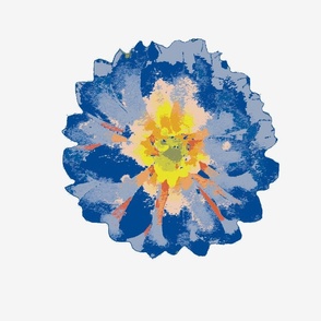 More Shades of Blue Flower on Whitesmoke